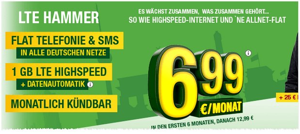 smartmobil LTE-Hammer ab 6,99 €